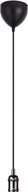 Nordlux Avra Industrial Dome Pendant Light in Black Metal with E27 Socket