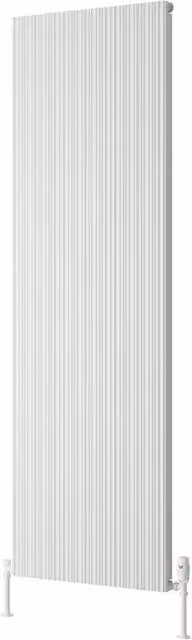 Bathroom Kingdom Melvin White Designer Flat Panel Vertical Aluminium Radiator H: 180 cm, W: 54 cm
