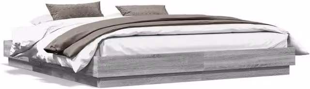 Berkfield Home Super King Bed Frame in Grey Sonoma, W/D/H: 180 x 200 cm