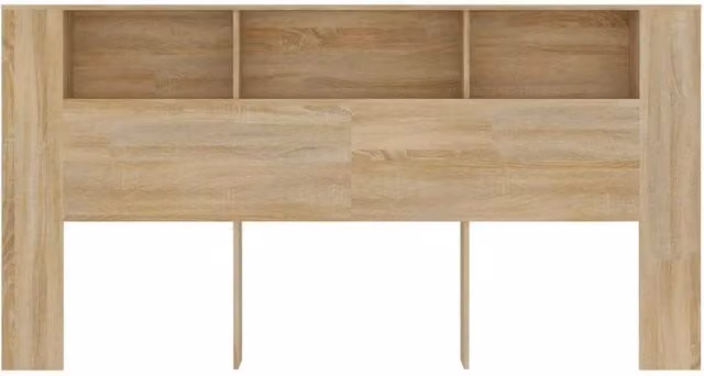 Berkfield Home Headboard Cabinet in Sonoma Oak, Light Brown, W/D/H: 200 x 18.5 x 104.5 cm – 1