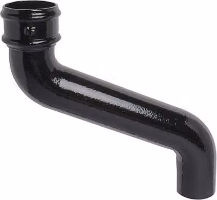 Hargreaves Premier Cast Iron Round Downpipe Offset, Black, Projection: 305 mm