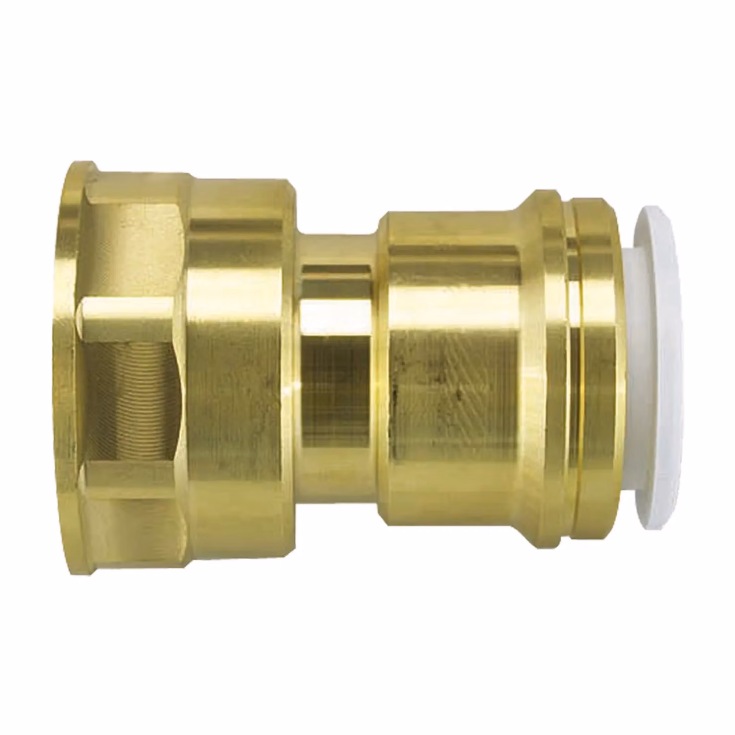 John Guest Brass Cylinder Adaptor 1 inch Female in Gold – 2