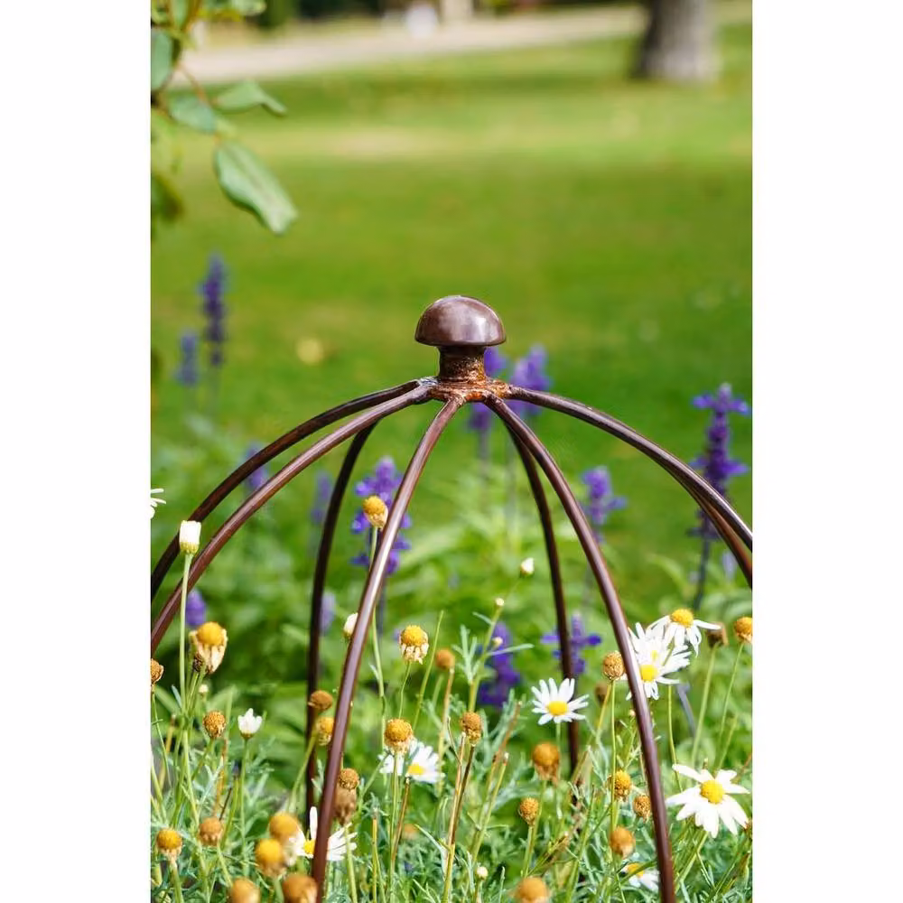 Lemon Pavilion Bronze Mild Steel Ornamental Garden Obelisk Plant Support W26 x D26 x H55 cm – 2