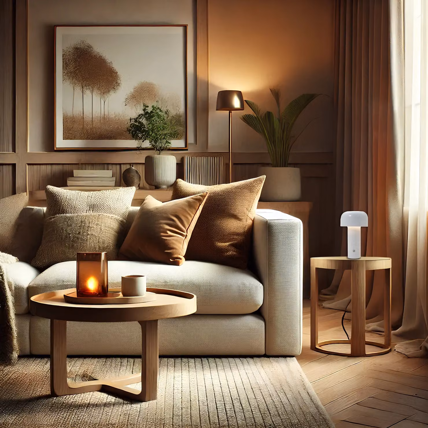 Happy Homewares Modern Gloss Mushroom Style Rechargeable LED Touch Dimmable Table Lamp in White – 3