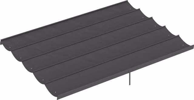 Outsunny Retractable Pergola Shade Cover Replacement Canopy in Dark Grey, W 4 m x D 3 m