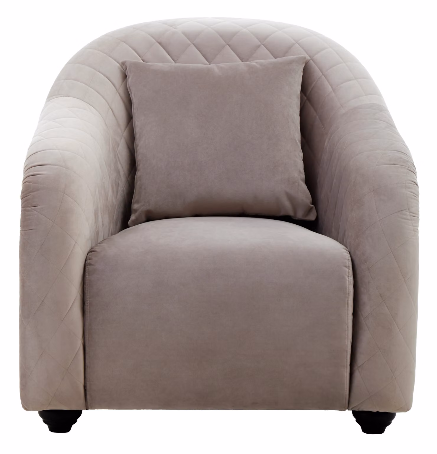 Fifty Five South Grey Velvet Tub Chair with Gold Details – 2