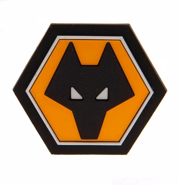 Wolverhampton Wanderers FC 3D Crest Fridge Magnet in Black