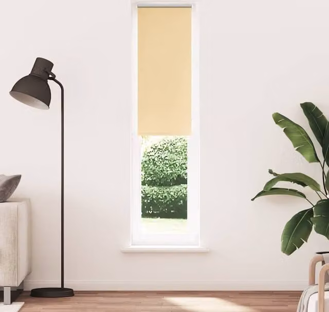 Berkfield Home Blackout Roller Blind in Beige, Thermal Insulating Polyester, W: 55 cm, H: 210 cm