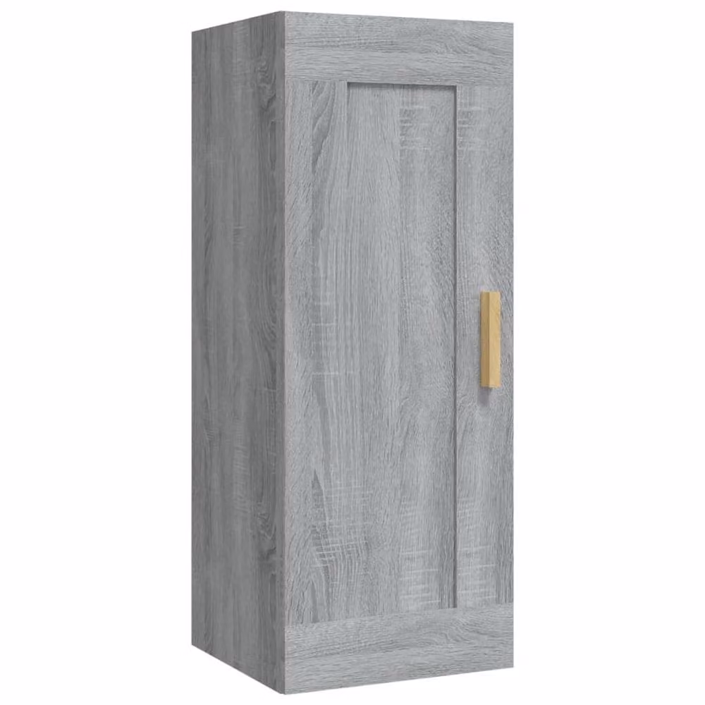 Berkfield Home Grey Sonoma Wall Mounted Cabinet with Hinged Doors and Internal Shelves, W/D/H: 35 x 34 x 90 cm – 2