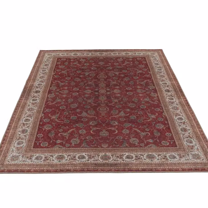 Kukoon Red Oriental Distressed Washable and Non Slip Area Rug W: 80 cm, L: 300 cm – 3