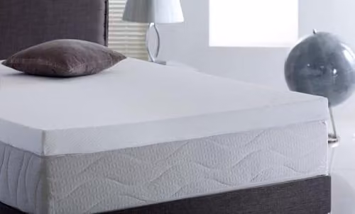 Rest Relax 7500 Memory Foam Mattress Topper with Cover, White or Beige, Single Size – 3