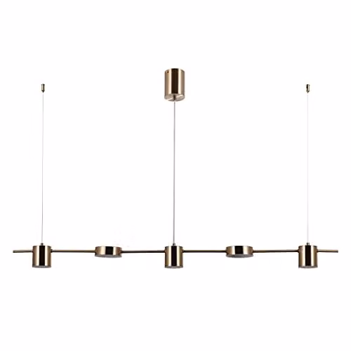 Netlighting Remdal Modern LED Bar Pendant Ceiling Light, Gold/Brass, 4000K, W/D/H: 120 x 1 x 1 cm – 1