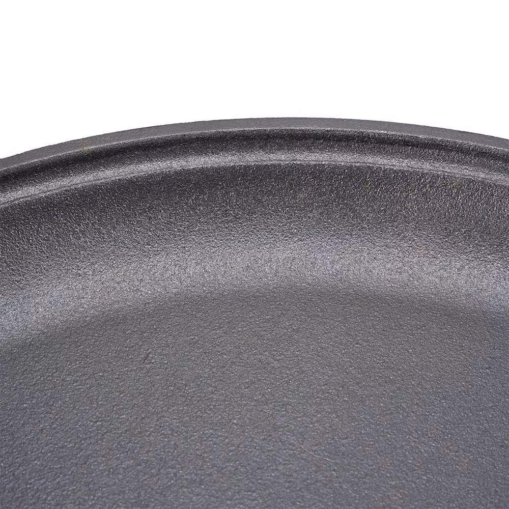 FLAVORA Black Cast Iron Pizza Pan Griddle Pan – 5