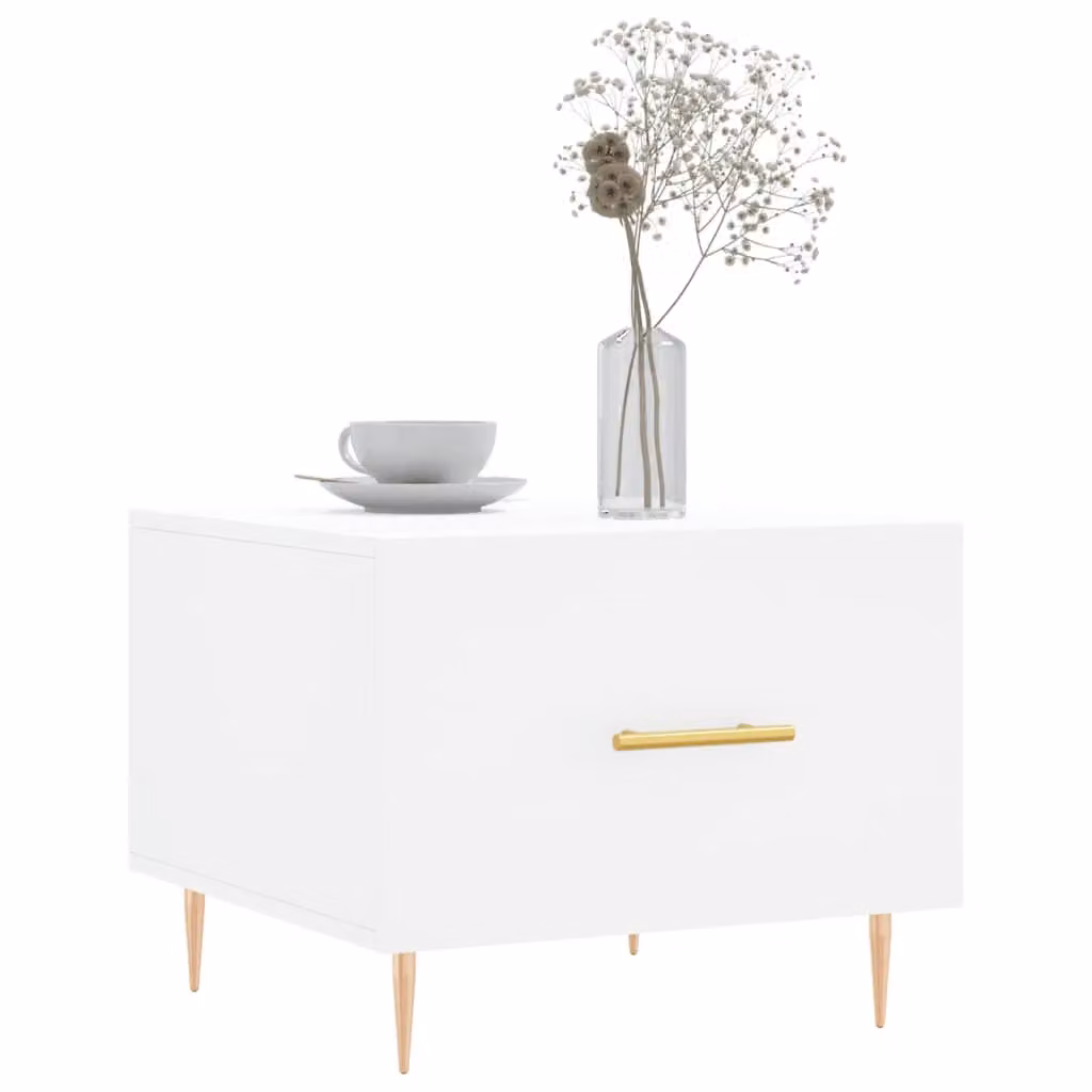 Berkfield Home White Square Coffee Table W/D/H: 50 x 50 x 40 cm – 2