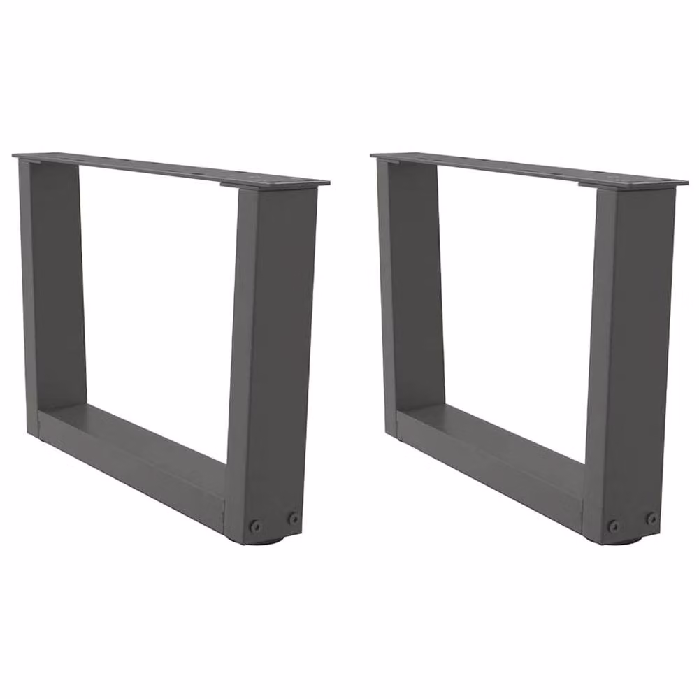 Berkfield Home V-Shape Dining Table Legs, 2 Pieces, Anthracite Dark Grey Steel, H: 50 cm, W: 30-31.3 cm – 1