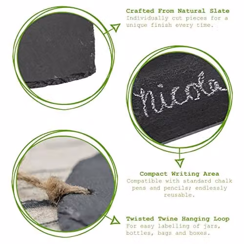 Nicola Spring Rustic Slate House Christmas Tree Decorations, Pack of 6, Grey, W/H: 7 x 7.5 cm – 4