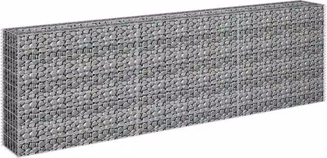 Berkfield Home Durable Galvanised Steel Gabion Raised Bed in Silver, W/D/H: 270 x 30 x 90 cm – 1