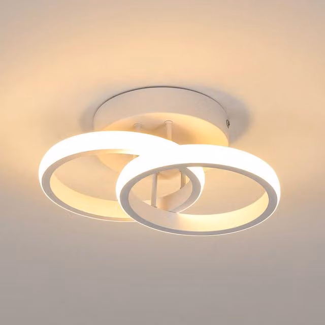 COMELY 22W LED Ring Ceiling Light in White with Warm White 3000K Illumination – 1