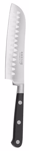 Richardson Sheffield Sabatier Trompette Santoku Knife, 12.5 cm, Black Stainless Steel