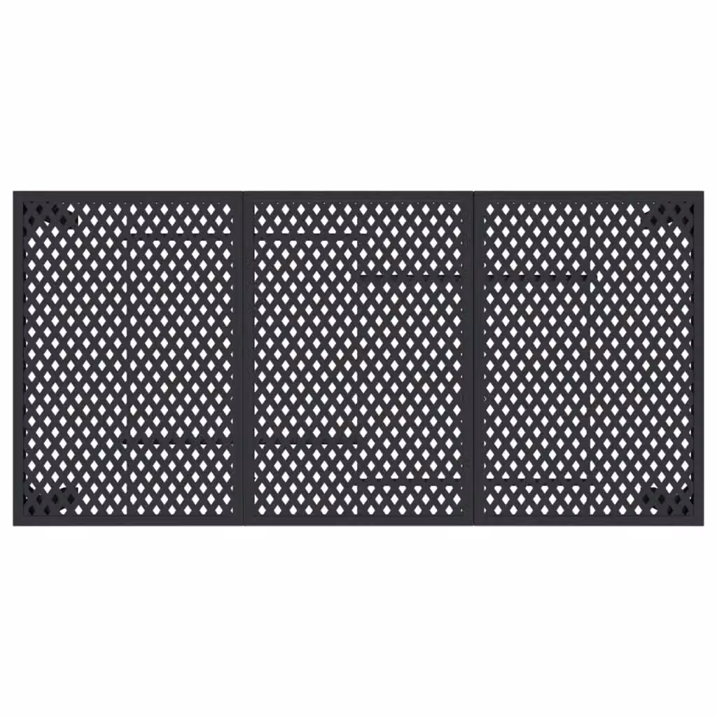 Berkfield Home Modern Geometric Garden Table in Anthracite Black Metal, W/D/H: 165 x 80 x 72 cm – 3