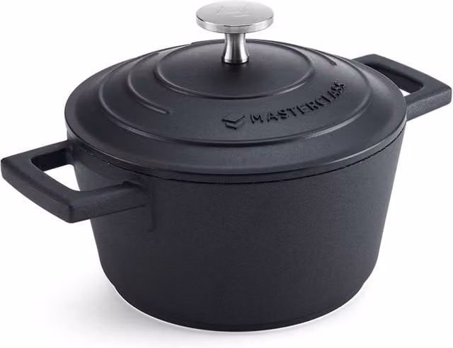 MasterClass Cast Aluminium Black Casserole Dish, 1.4l