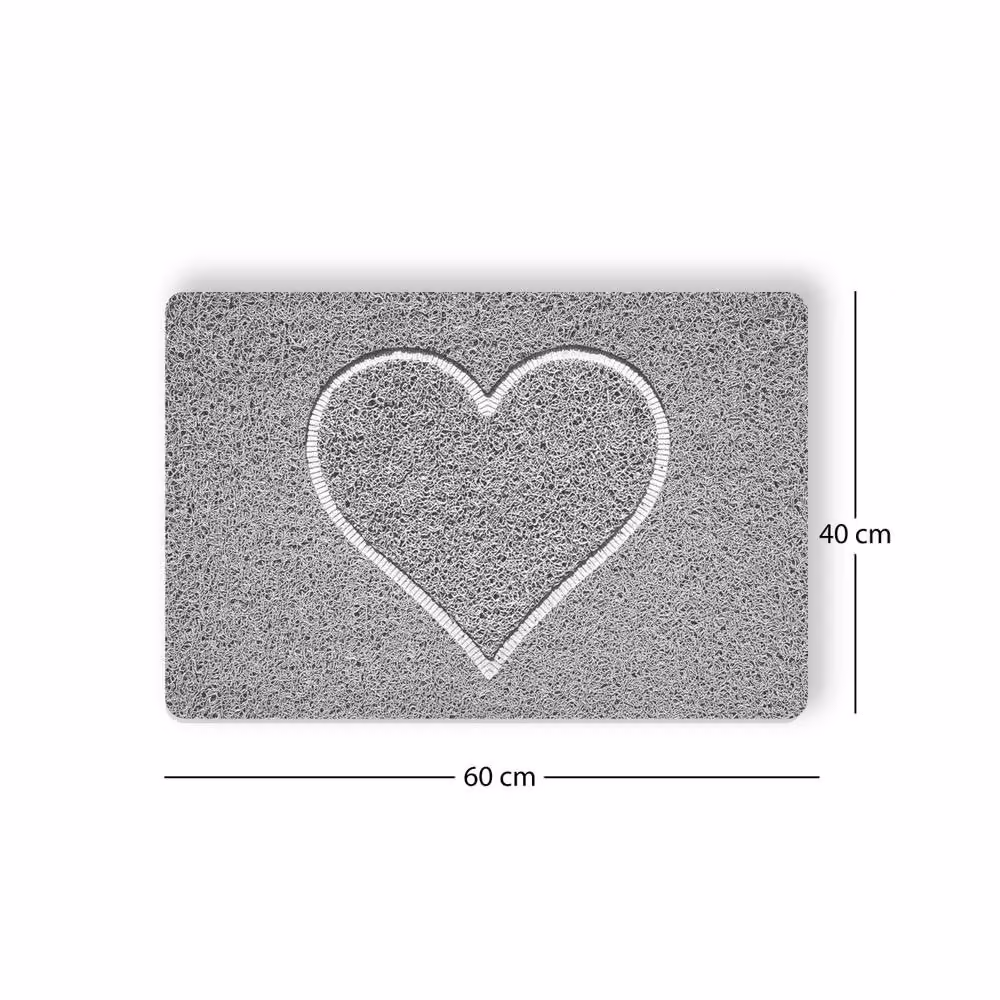 Nicoman Spaghetti Loofah Anti Slip Shower Mat in Grey, W: 60 cm, D: 40 cm – 2