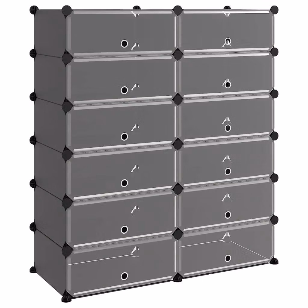Berkfield Home Black Shoe Rack, W/D/H: 94.5 x 36.5 x 106 cm – 2