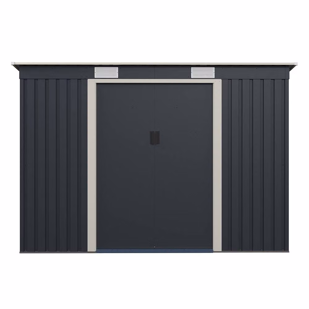 Charles Bentley Galvanised Steel Garden Shed in Grey, W: 176 cm, D: 121 cm, H: 121 cm – 2
