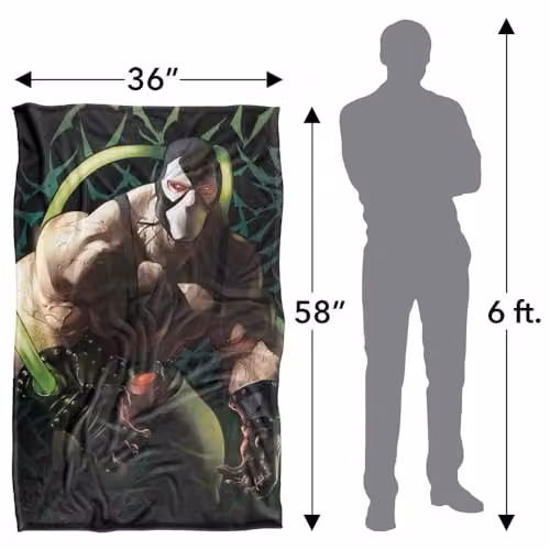 Warner Bros. Batman Bane Super Soft Fleece Throw Blanket, Multicolour, W: 91 cm, D: 147 cm – 4