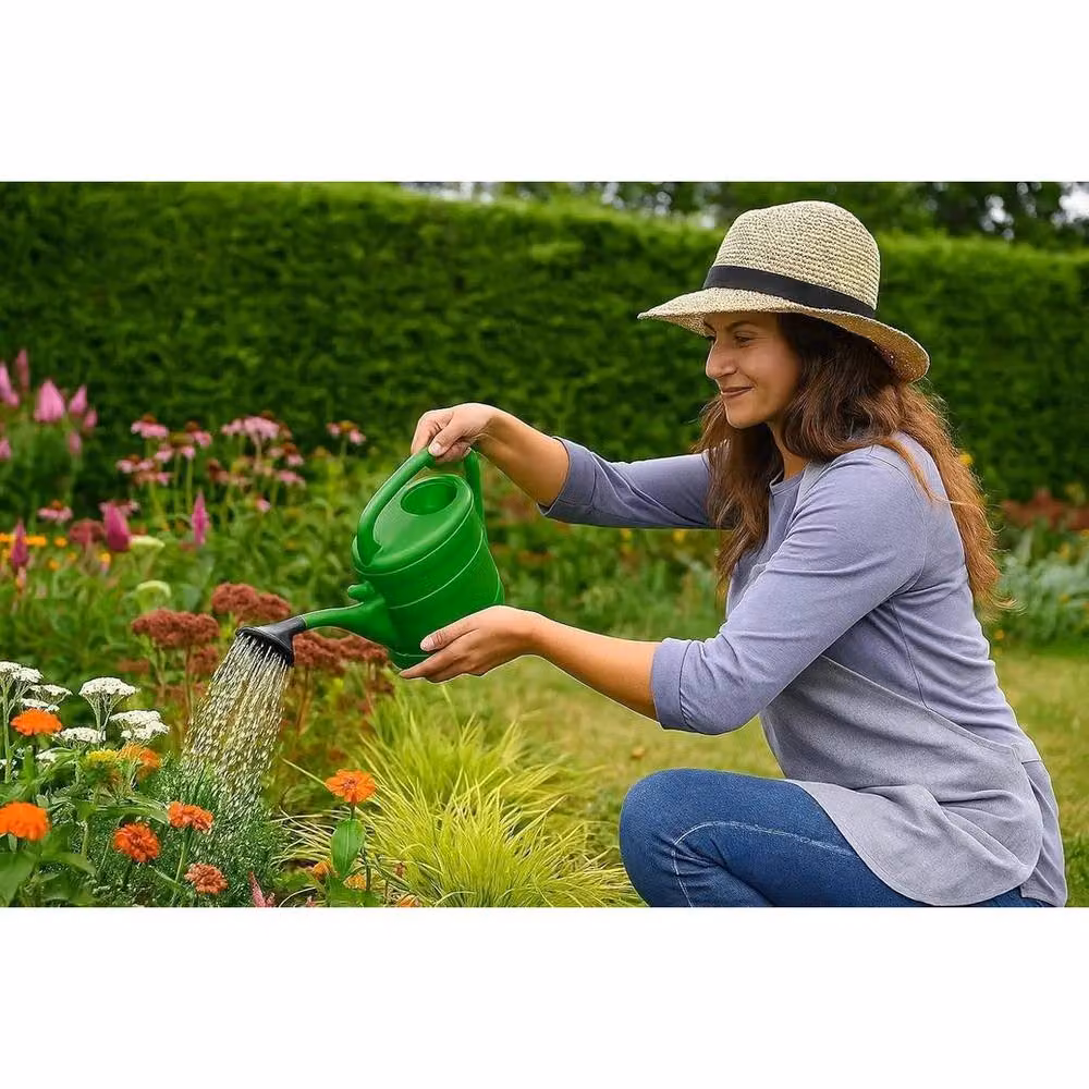 NESTLUNE Plastic Garden Watering Can in Green – 5