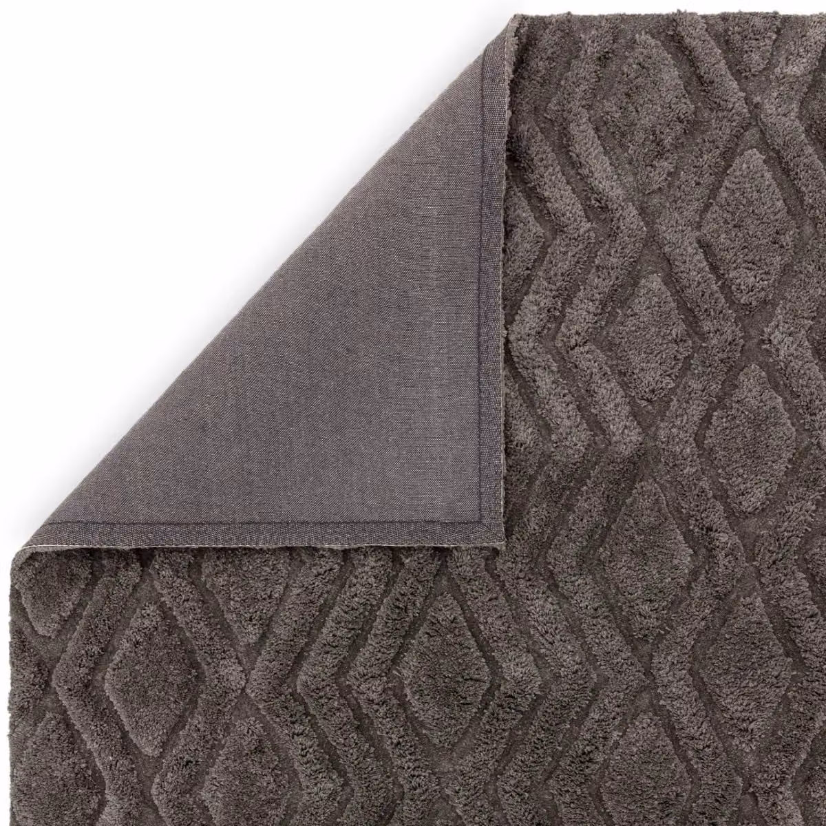 The Rug Shop UK Grey Modern Geometric Hand Tufted Shaggy Area Rug, W: 200 cm, D: 290 cm – 2