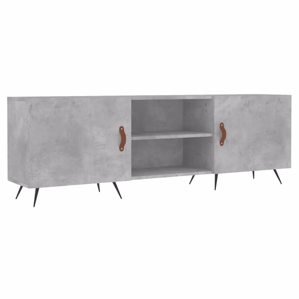 Berkfield Home Industrial TV Cabinet in Concrete Grey, W/D/H: 150 x 30 x 50 cm – 2