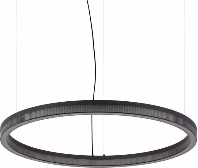 Netlighting Crown 80cm Integrated LED Pendant Ceiling Light in Black, 4300lm, 3000K Warm White