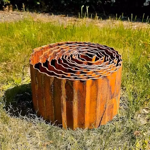 Primrose Red Galvanised Steel Wavy Border Edging Roll – 2