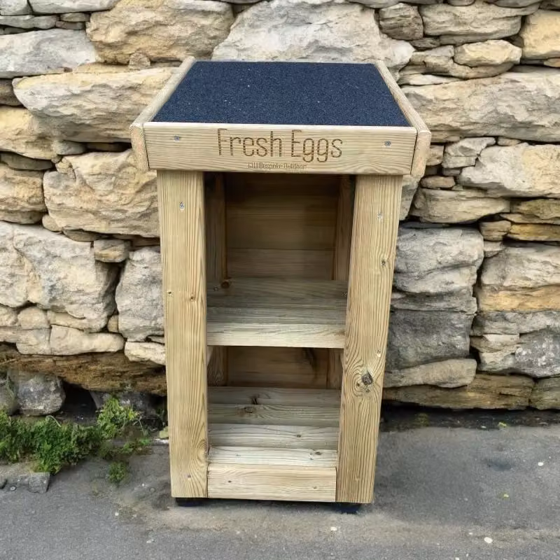 Buttercup Farm Rustic Wooden Roadside Selling Stand in Brown, W: 50 cm, D: 45 cm, H: 80 cm – 3