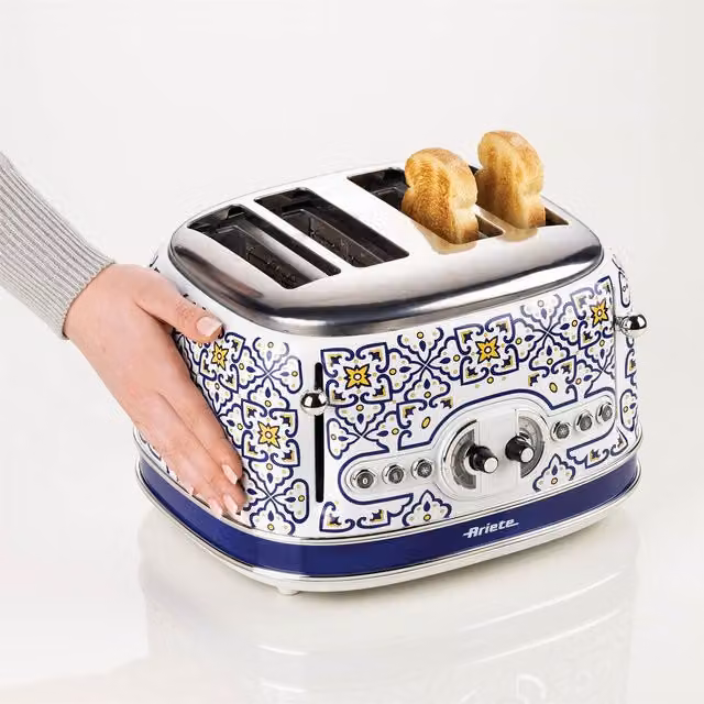 Ariete Capri 4 Slice Toaster in Multicolour Stainless Steel