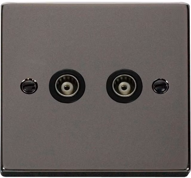 SE HOME Black Flush Socket Plate