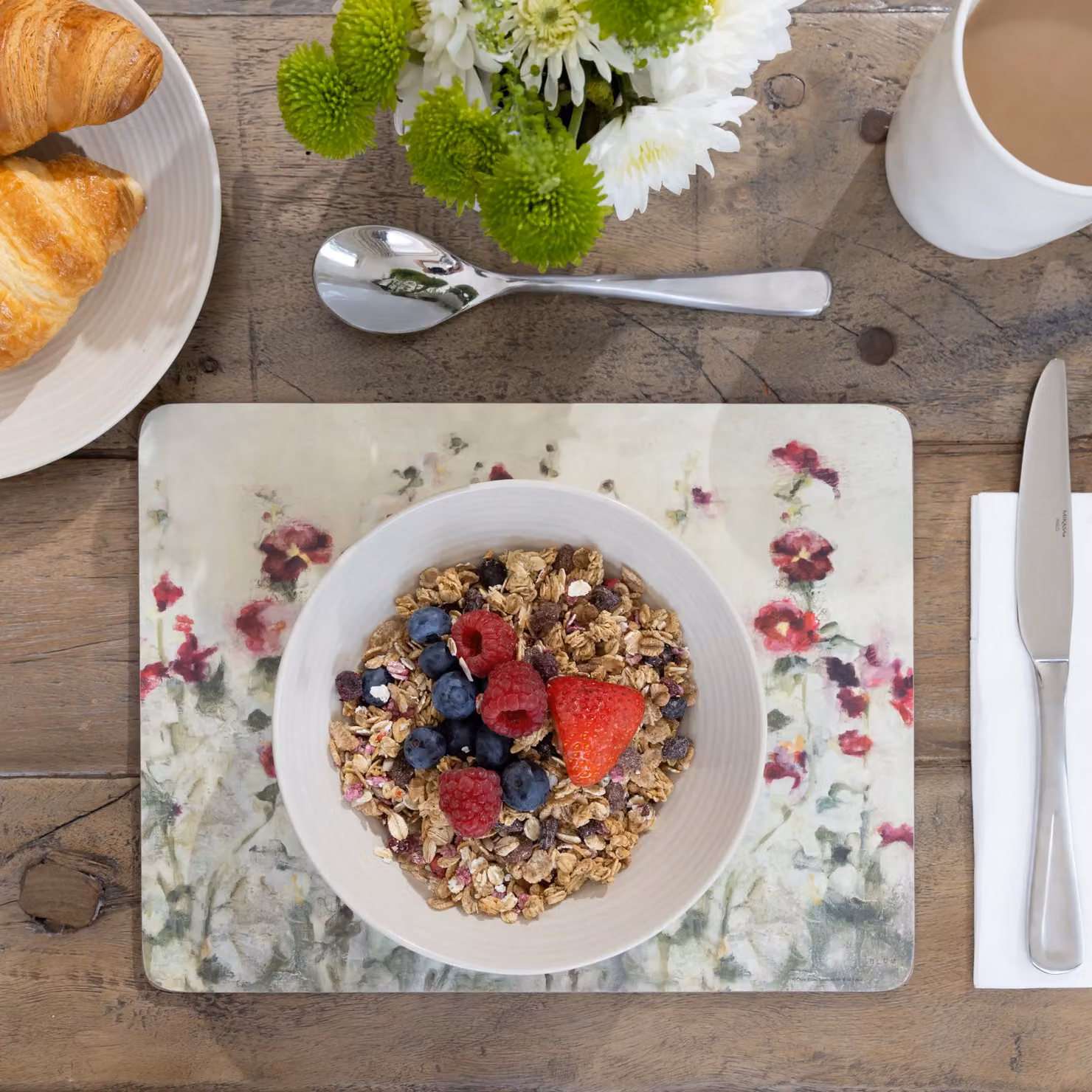 Creative Tops Wild Field Poppies Premium 4-Piece Set of Cork Backed Rectangular Placemats, W: 30 cm, D: 22.8 cm – 2