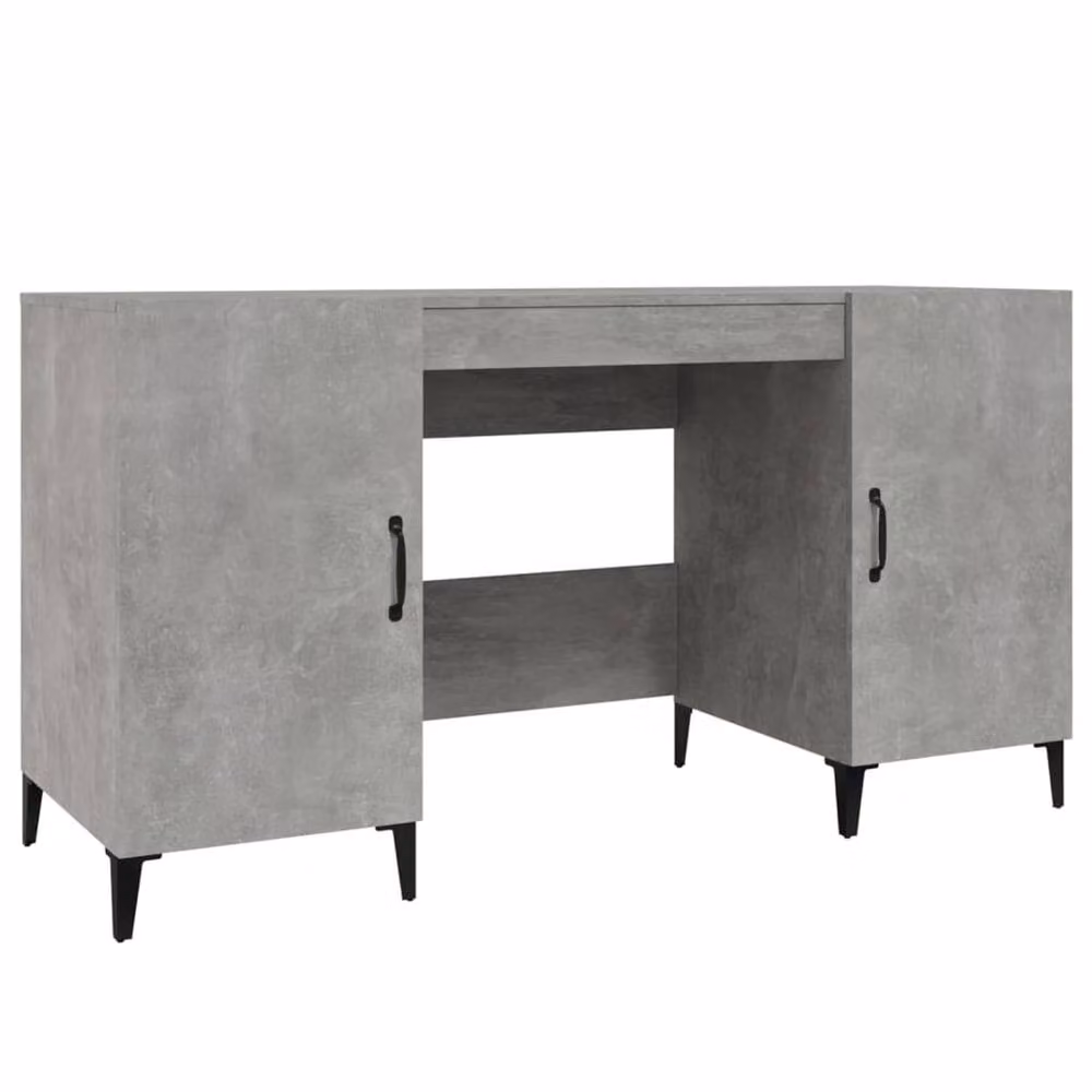 Berkfield Home Spacious Writing Desk in Concrete Grey, W/D/H: 140 x 50 x 75 cm – 2