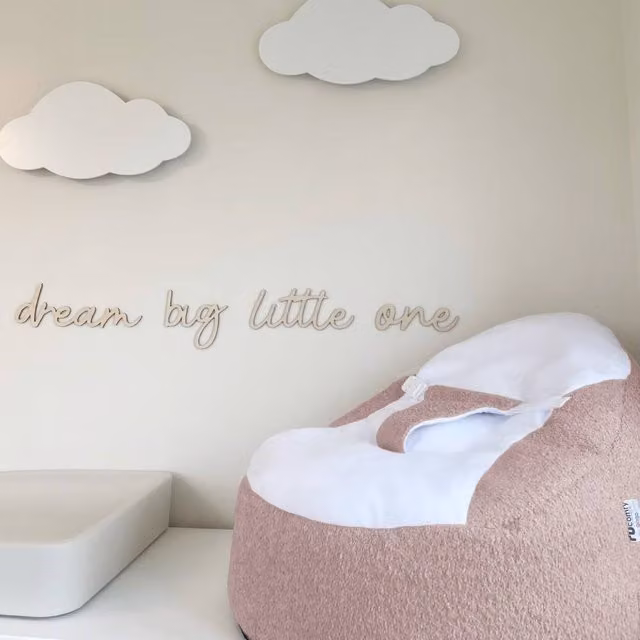rucomfy Snug Gaga Baby Bean Bag Soft and Supportive Newborn Seat in Dusty Pink
