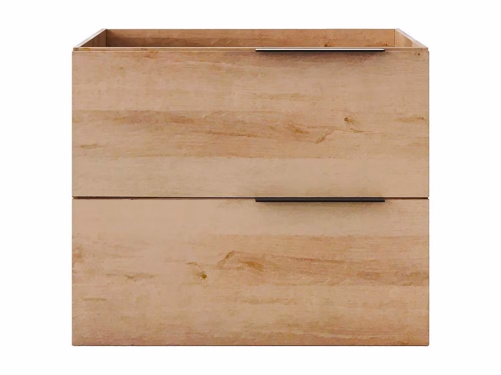 Vente-unique NISAYA Wall-Hung Vanity Unit in Light Oak, W/D/H: 60 x 46 x 50 cm – 2