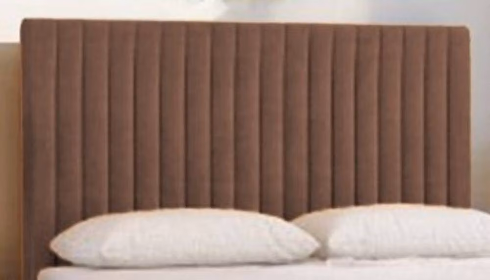 Knight Sleep Emily No Draw Divan Bed Base with Headboard in Chocolate Brown Plush Velvet, W/D/H: 75 x 190 x 76.2 cm, Small Single – 2