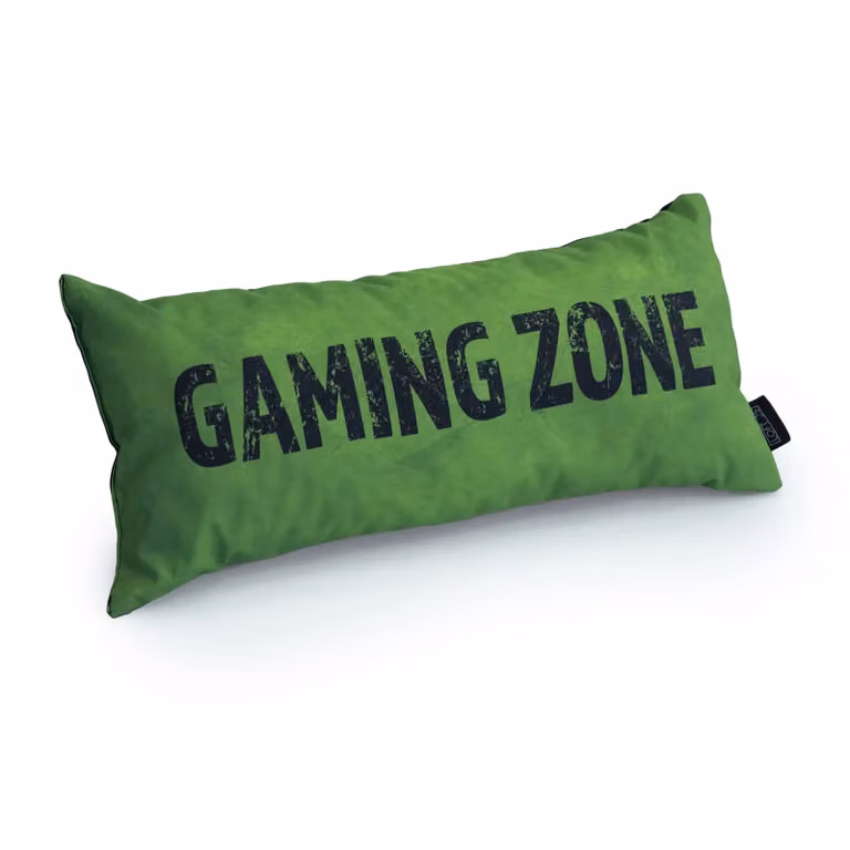 GameOver Store Gaming Zone Rectangular Cushion in Lime Green