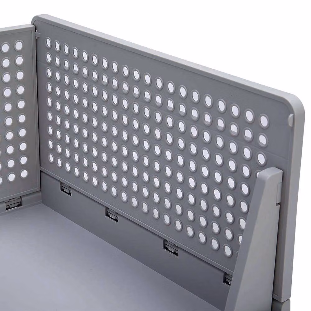 Garden Sanctuary Grey Foldable and Stackable Mesh Wardrobe Storage Box Drawer Organiser – 3