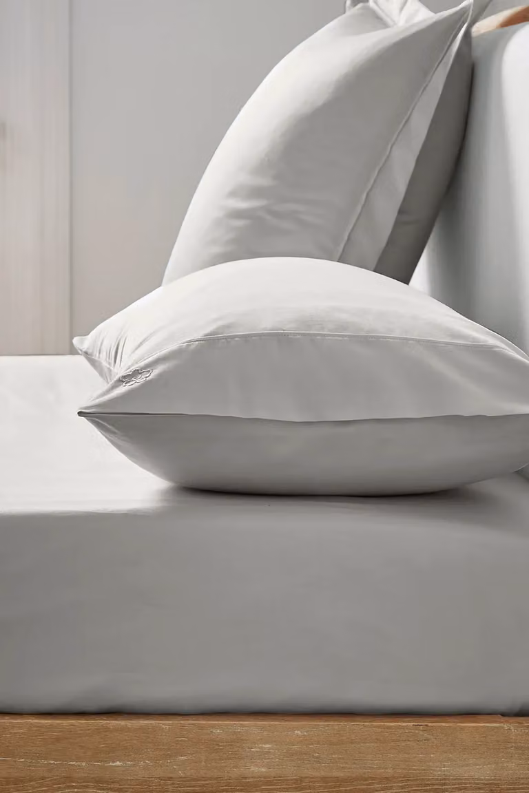 Ted Baker Silver 250 Thread Count Mako Satin Cotton Fitted Sheet, W: 200 cm x L: 200 cm