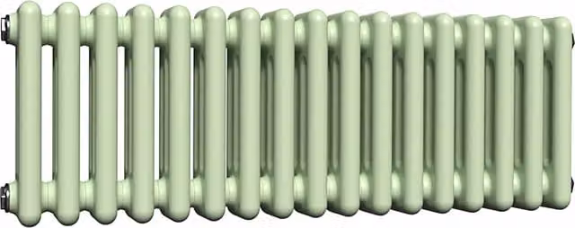 Lux Heat Horizontal Column Radiator in Mint Ice Cream Green, W: 30.0 cm, H: 78.5 cm