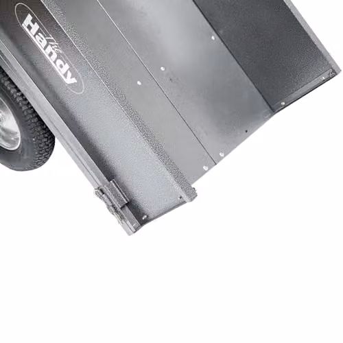 The Handy 225kg Towed Trailer with Folding Sides, Tipping Capability and Pneumatic Tyres in Grey Steel – 5