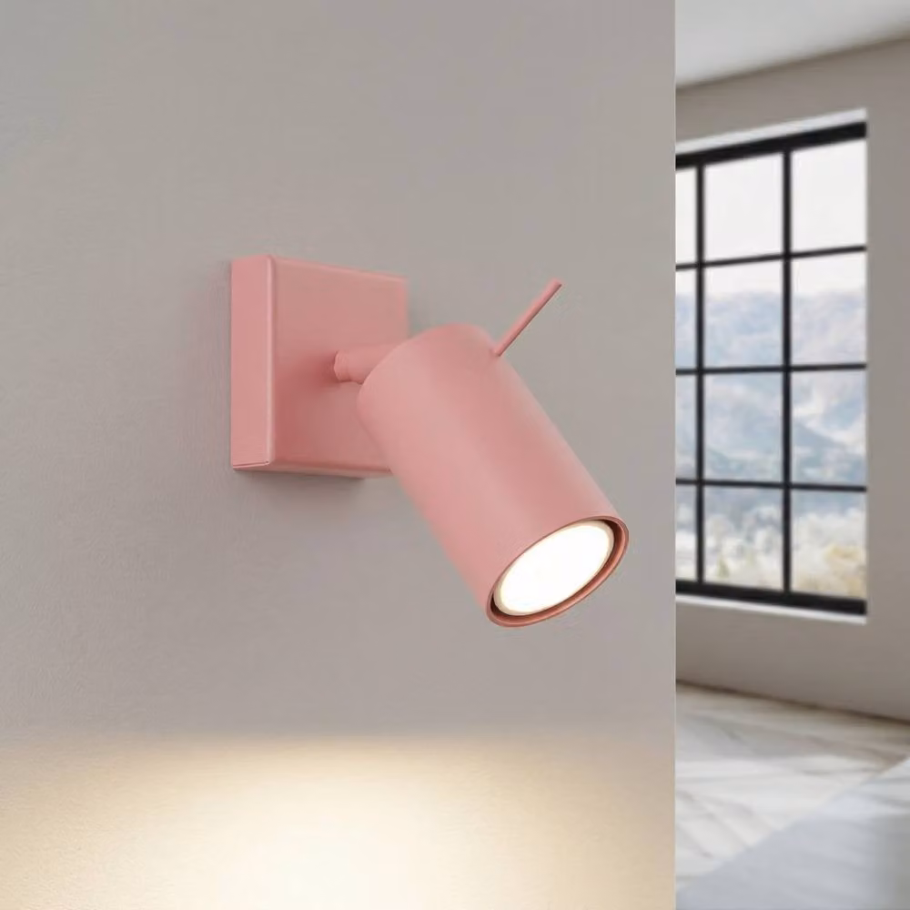 Sollux Lighting Modern Adjustable Ring Wall Lamp in Pink, W/D/H: 8 x 8 x 16 cm – 2