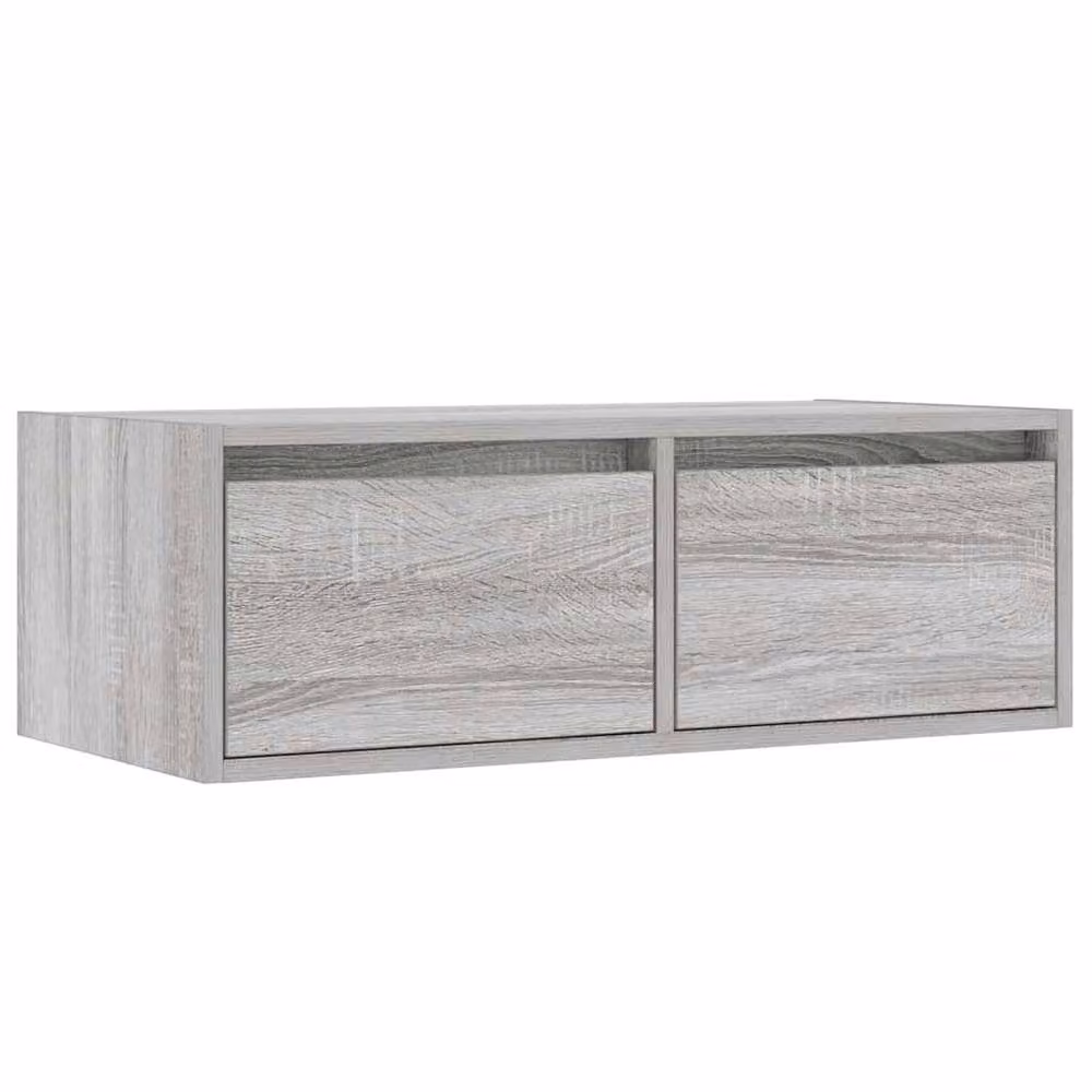 Berkfield Home Modern TV Cabinet with Integrated LED Lights in Grey Sonoma, W/D/H: 75 x 35.5 x 25 cm – 4