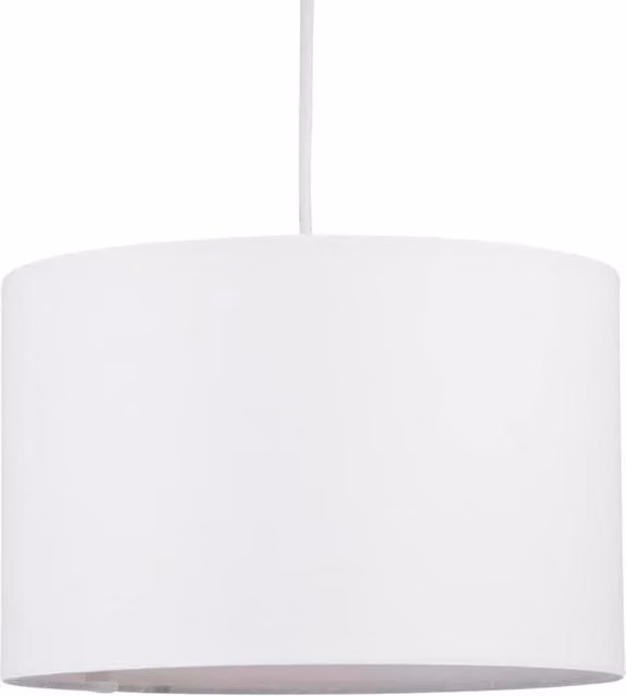 First Choice Lighting White Fabric Cylinder Easy Fit Ceiling Lightshade, Diameter: 25 cm